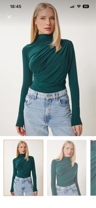 Bluza verde dama, Trendyol, marimea 40