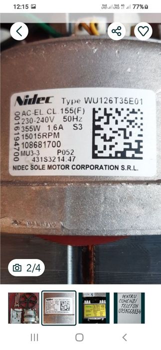 Motor piese mașina spalat