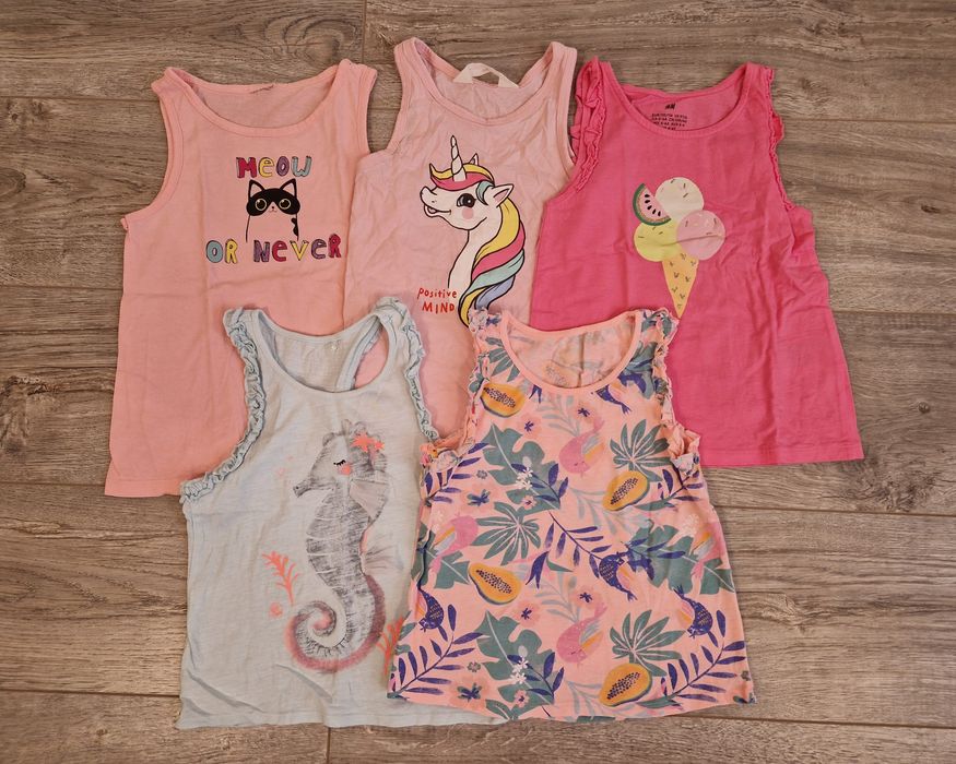 Lot 5 maiouri fetita marimea 110 H&M si SMYK