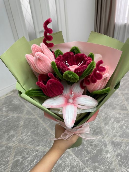 Букеты из синельной проволки