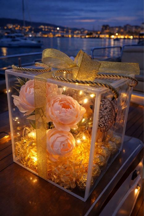 Медвежонок с цветочками и Ferrero Rocher