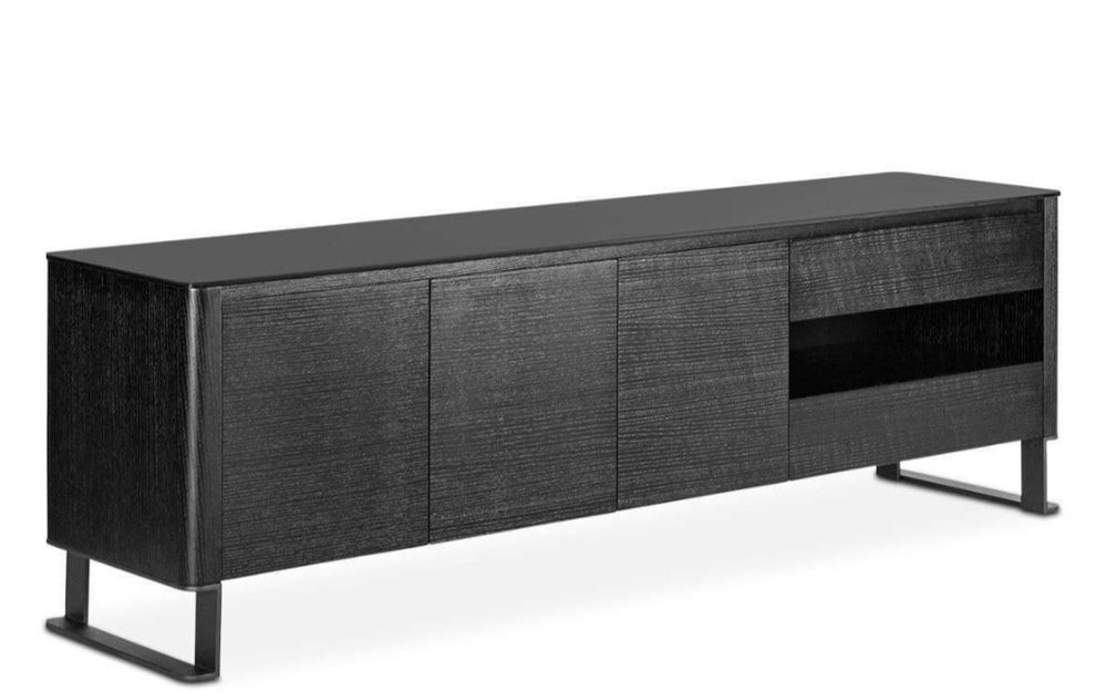 Mobilă TV din MDF cu blat de sticlă