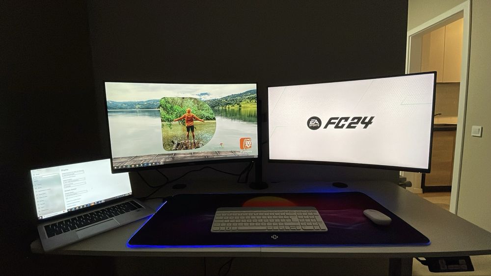 Setup Dual Monitor Dell 27” (QHD 165Hz + 144Hz) + Braț Dual | Ca Noi, Full Box