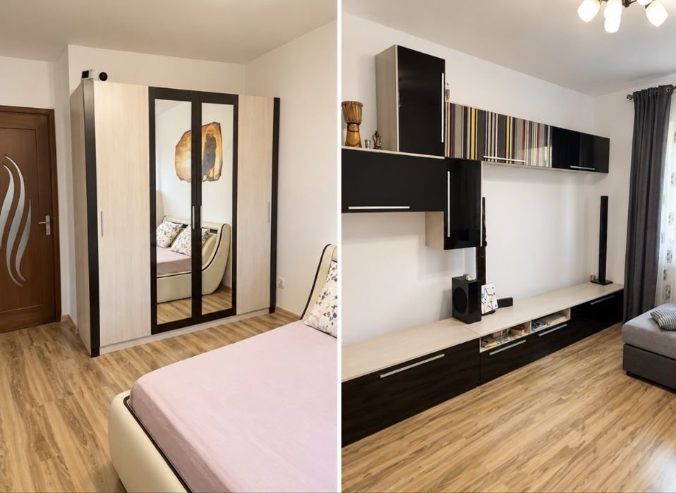 Mobila suspendata living + dulap dormitor