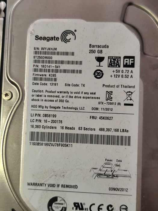 Продавам 22 хард диска за компютър 250,320,500Gb
