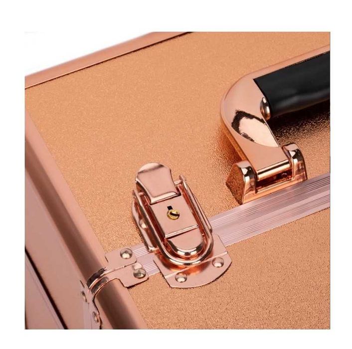 Geanta, valiza mare cu organizator, rose gold, marimea XL