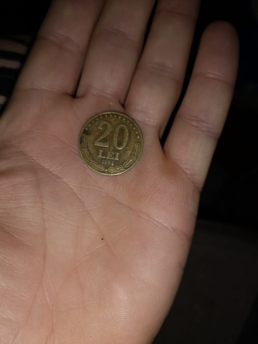 Moneda 20 de lei 1993 cu Stefan cel mare