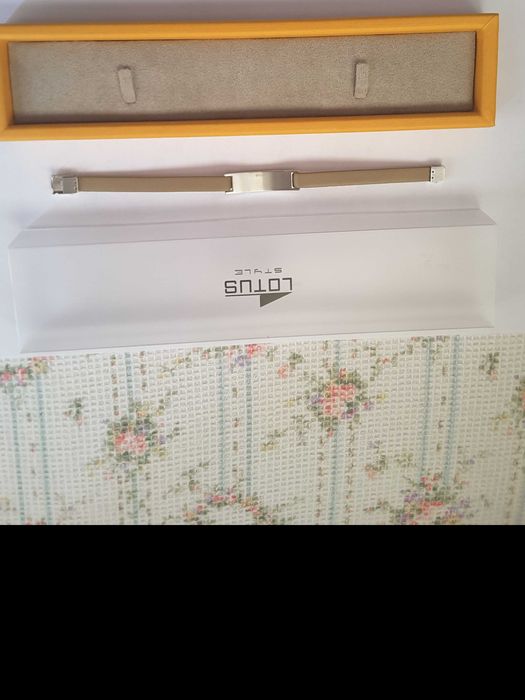 Мъжка гривна от естествена кожа и стомана Lotus