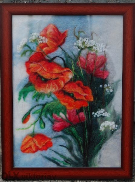 Картина от вълна -"макове"