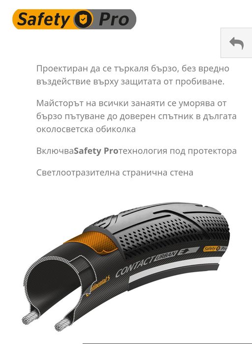 Гуми Continental Contact Urban с телени бордове - PureGrip | ECE-R75 -