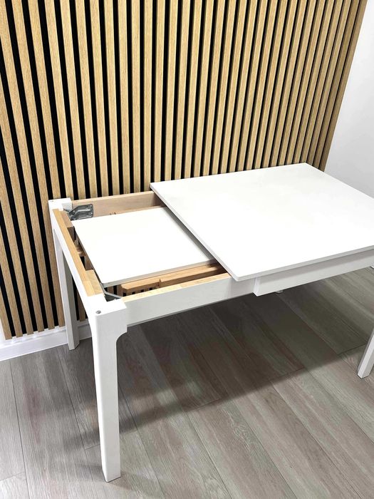 Masa Lemn Alba Extensibila pentru bucatarie/birou
