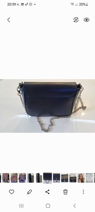 Чанта Валентино тъмно синя