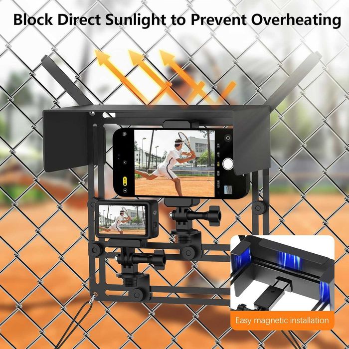 Стойка за телефон и екшън камера с магнитен абажур, комплект за монтаж