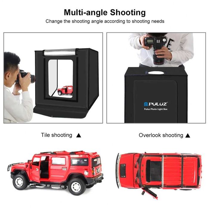 PULUZ Lightbox portabil 60cm cub foto led incorporat fotografie produs