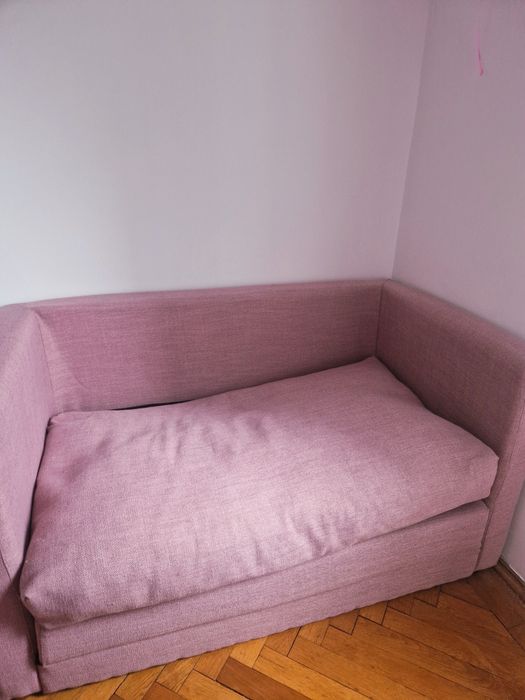 Canapea extensibilă roz pudrat