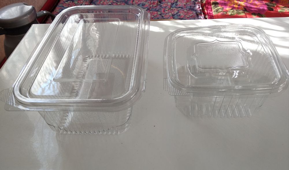 Одноразовая посуда квадратная для салатов, молочных и выпечек