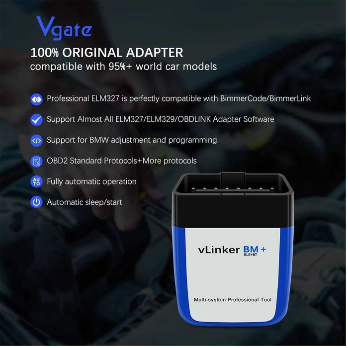 Tester obd2 BMW Vgate vLinker BM+  pentru BMW