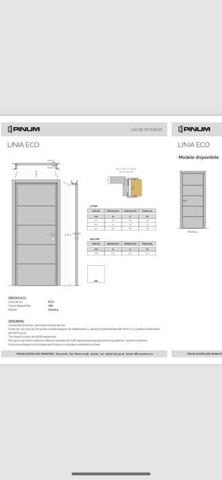 Usi PINUM linia ECO INCISO 4 noi