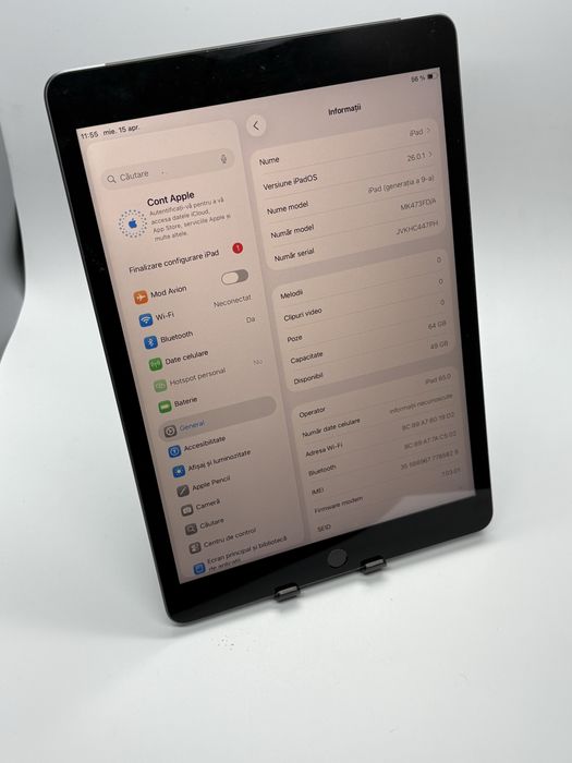 IPAD GEN 9, 10.2inch 64GB - SIM LTE 4G  + Garantie