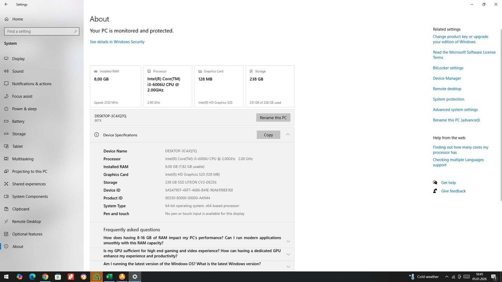 laptop lenovo ideapad 510 S, 256 gb SSD, 8 gb ram, 14 inchi, intel i3