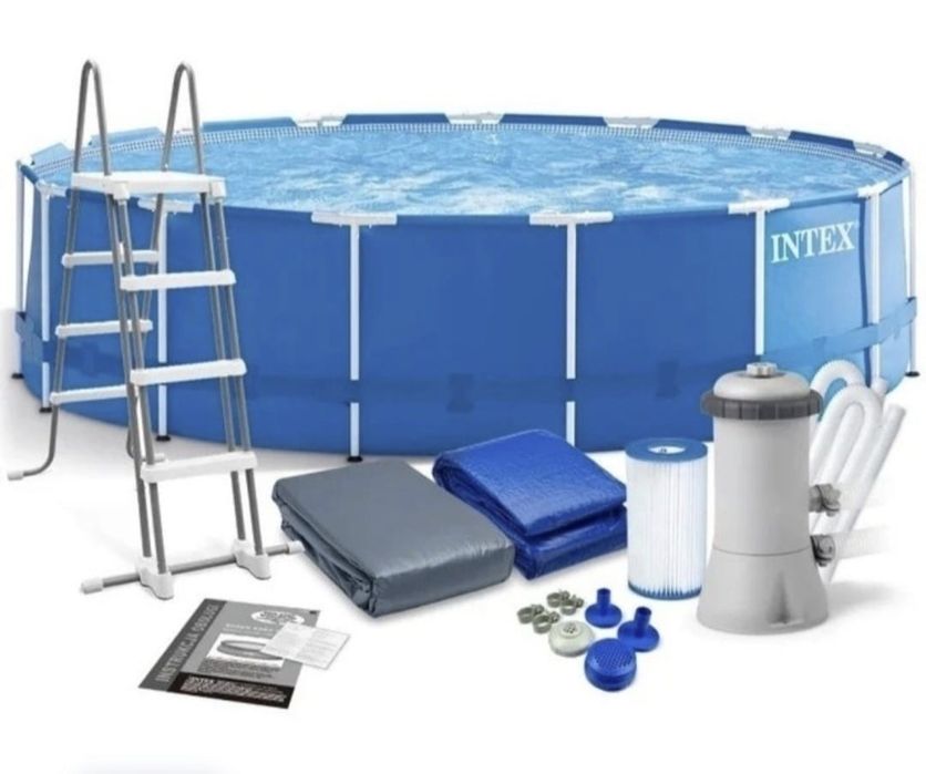 Бассейн каркасный Intex 457x457x122см