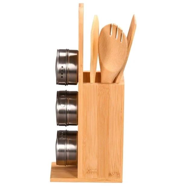 Бамбуков кухненски органайзер