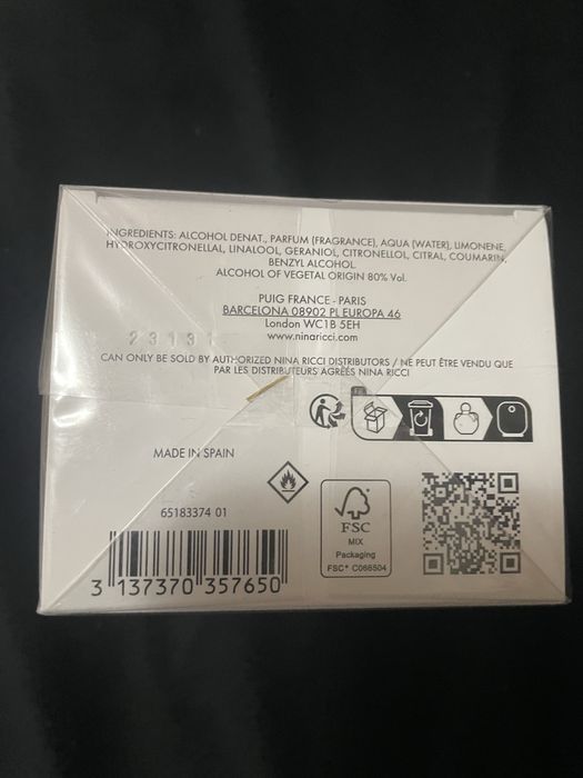 Продам духи Nina Ricci