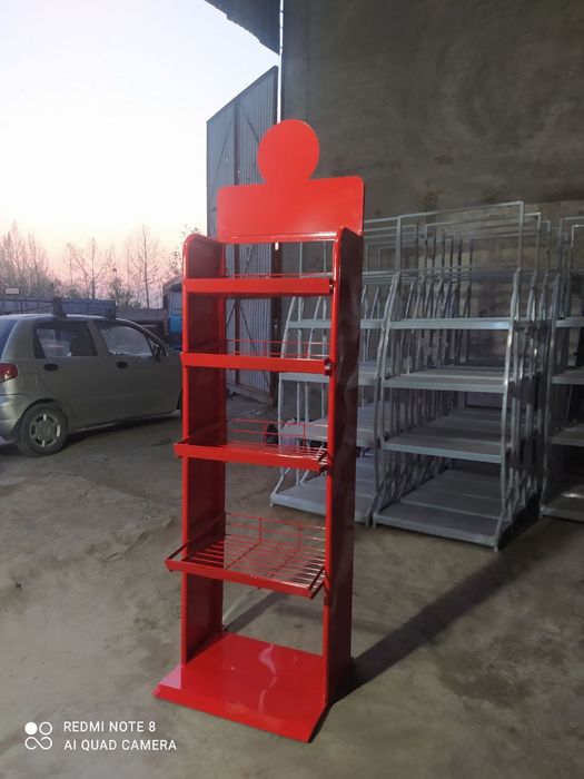 Стеллаж  витражи  витринные рекламные полки