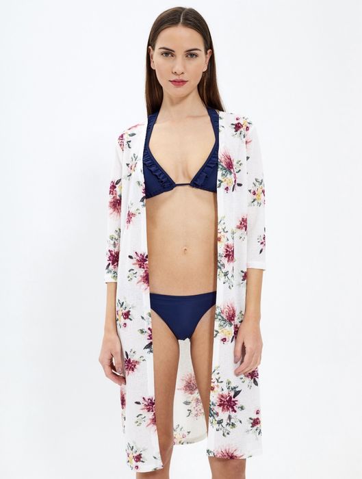 Blazer lung cu imprimeu floral 36