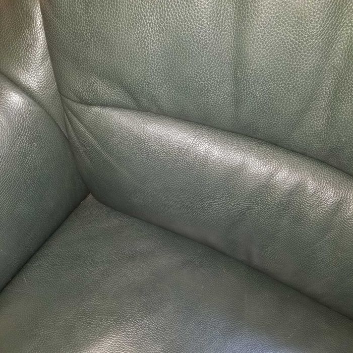 Canapea/Colțar Himolla din piele verde  | Fabricată în Germania