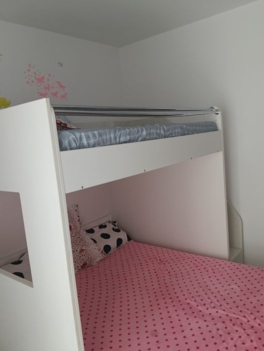 Pat supraetajat Ikea cu saltea