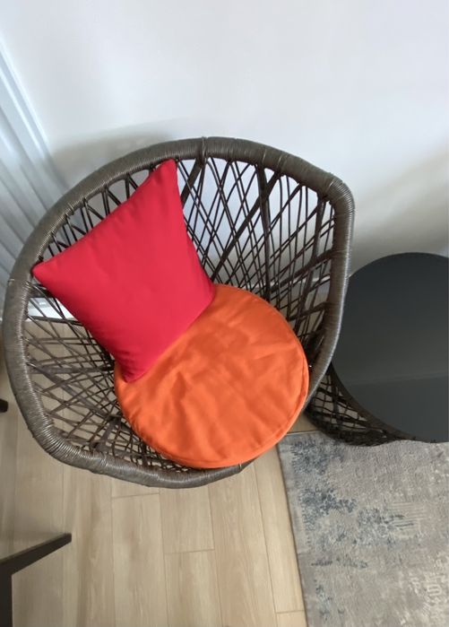 Кресла + стол натуральный ротанг