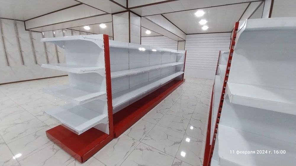 Магазинлар учун стеллаж полкалар