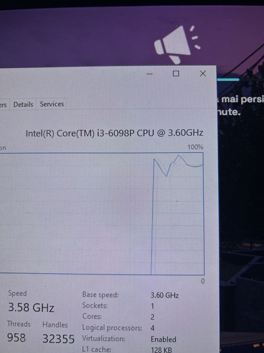 Pc Gaming i3 6098p cu 1050 ti
