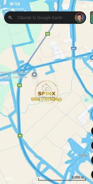 Teren intravilan Glina, Ilfov – 10750 mp, langa depozitele Megaimage