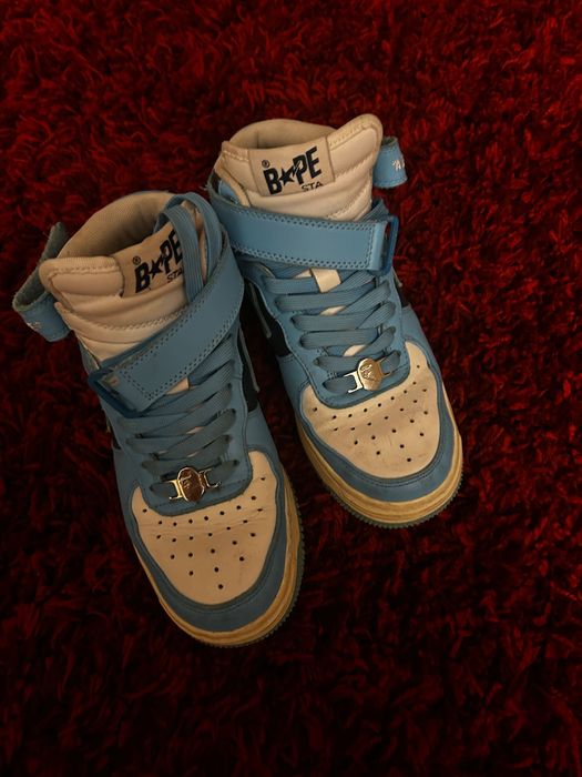 Bape Bapesta Mid blue sax