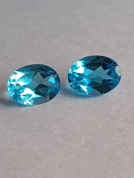 Топази чифт Swiss Blue