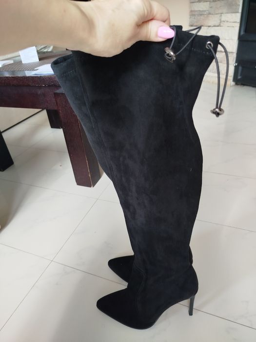 Велурени дамски  ботуши