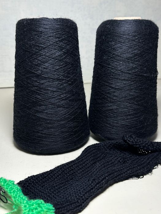 Пряжа 100% гребенной меринос, черный Cashwool Zegna Baruffa, Италия