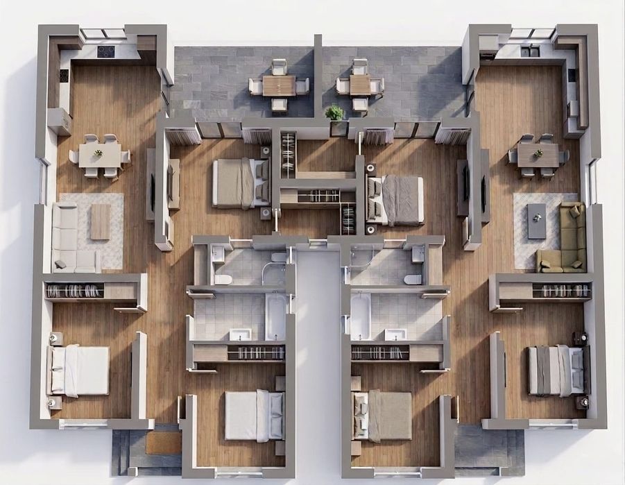 Duplex premium pe parter | 3 dormitoare | 322 mp teren