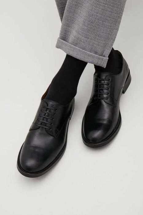 Pantofi derby plain toe 44 Gallus comfort piele naturala moale negru