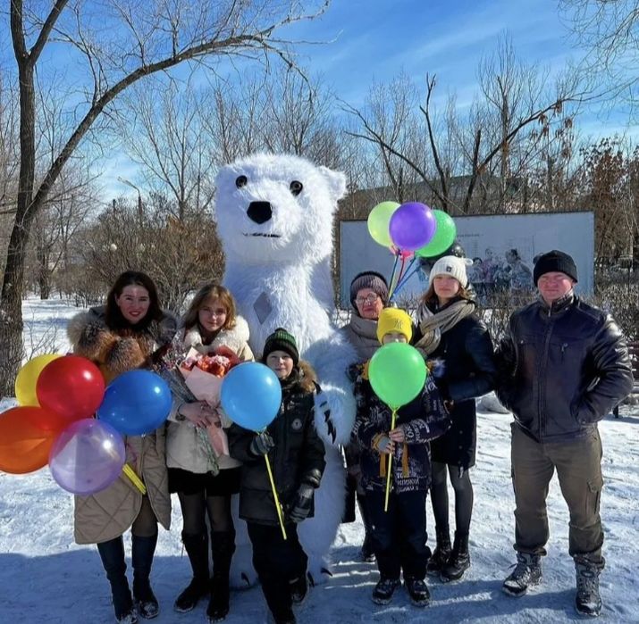 Ростовая кукла белый медведь