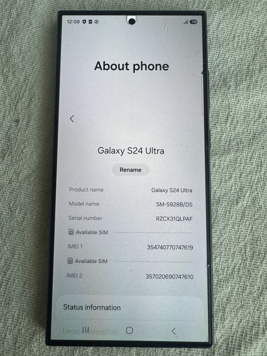 Samsung  S 24 Ultra 256 gb