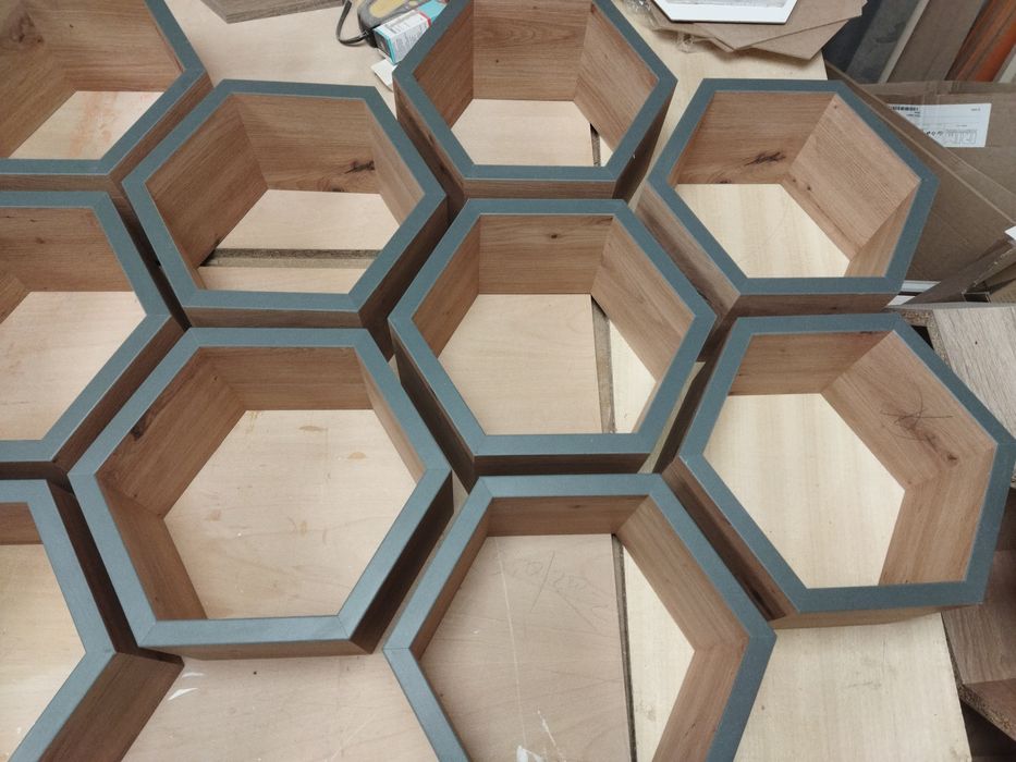 Етажерка,полица,пчелна пита, хексагон, рафт, декорация,полица