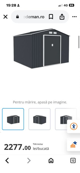 Se vinde căsuța pentru grădina din metal