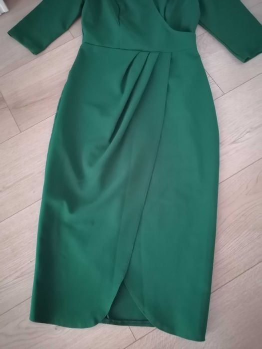 Rochie elegantă, model petrecut, verde