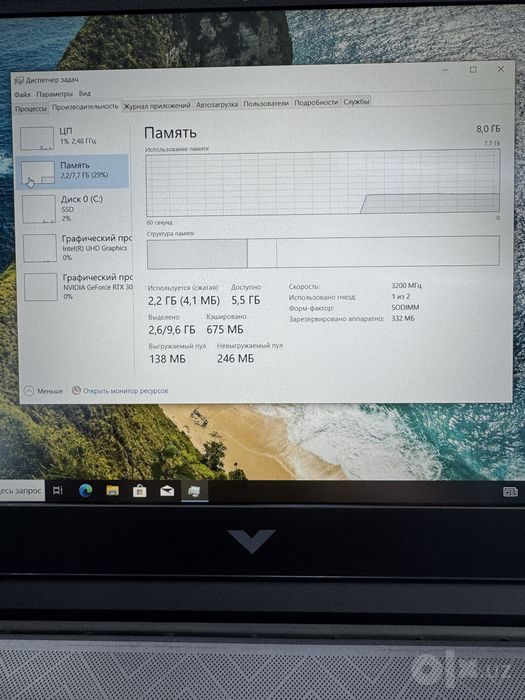Hp Victus i5-12450H 8/256/3050 4Gb 15.6 FHD Ips 144Hz