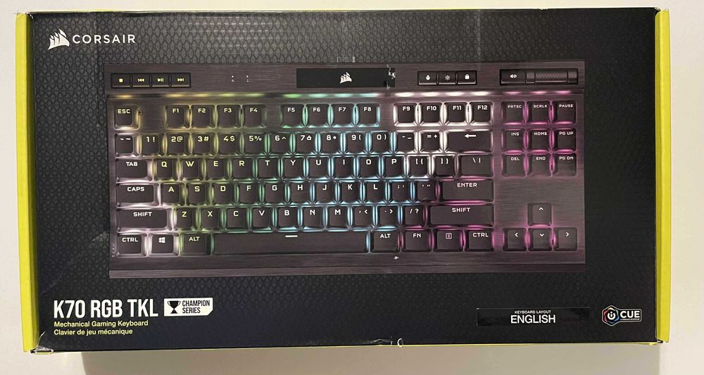 Tastatură Gaming Corsair K70 TKL RGB PRO CHAMPION – CHERRY MX Red