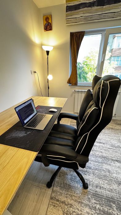 Gaming Chair Reclining Ergonomic Computer Chair with Footrest & Linkage Armrest, High Back PC Gaming Chair, 360° Swivel Office Chair with Retractable