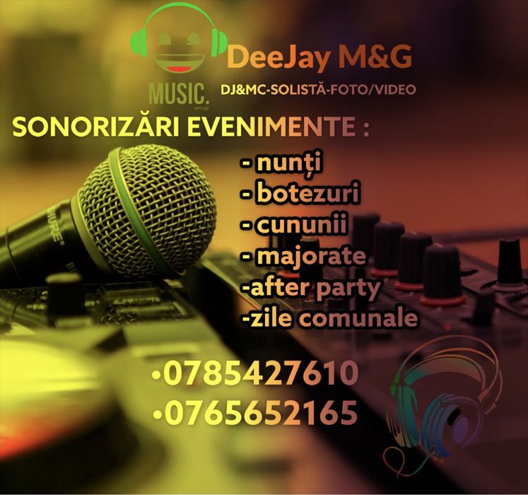 Asigur Sonorizari evenimente Dj-Mc ( nunta,botez,majorat,etc)